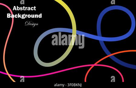Colorful abstract background with swirling lines Stock Vector