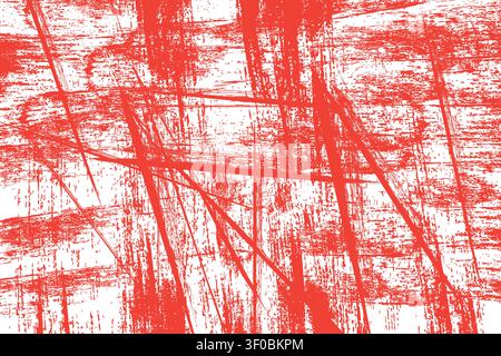 Grunge texture with red scratches, abstract background Stock Vector