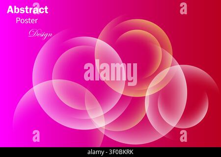 Abstract colorful gradient background with overlapping circles Stock Vector