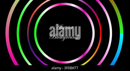 Abstract colorful background with concentric circles Stock Vector