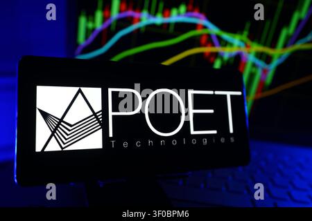 POET Technologies Photonic Semiconductor Company Developing Optical Computing And Data Center Connectivity Solutions Stock Market Performance Chart Wi Stock Photo