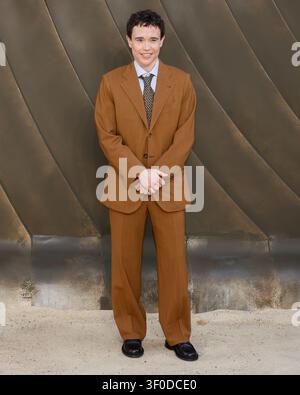 Elliot Page attends the premiere of "The Odyssey" at AMC Lincoln Square