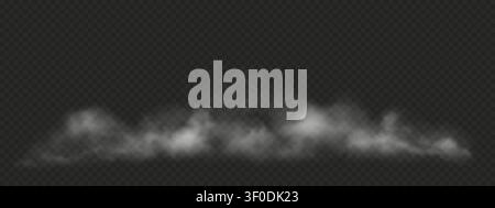 Realistic smoke effect with flowing fog and mist. Stock Vector