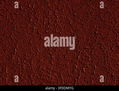 Red, worn plaster on the wall. Texture of an old, damaged concrete wall. Stock Photo