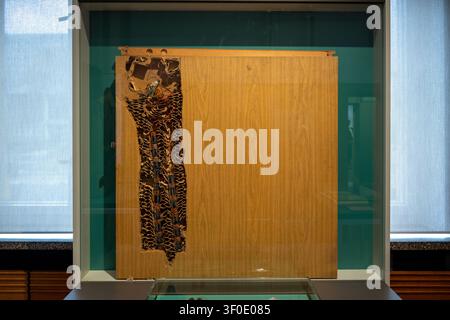 Museum exhibit showing a concealed listening device hidden inside a cabinet panel at the Berlin Stasi Museum in Berlin, Germany. Stock Photo