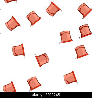 pattern airtight silicone snack bag cartoon. washable sustainable, nontoxic versatile, compact lightweight airtight silicone snack bag sign vector Stock Vector