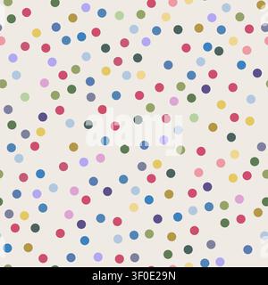 Colorful Polka Dot Confetti Vector Pattern Stock Vector