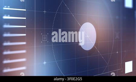 Facial recognition technology used for surveillance in modern security systems Stock Photo
