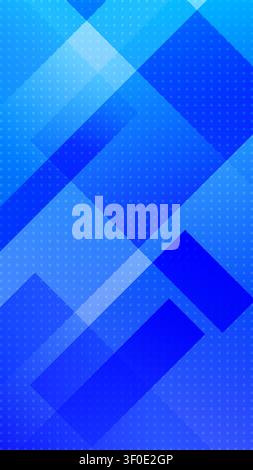 Sleek cyber inspired vertical wallpaper captures a vibrant blue geometric gradient and digital grid overlay in modern design session to inspire creati Stock Vector