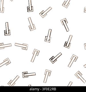pattern Minimalist door handle lever providing functionality for opening and closing rooms, symbolizing access, privacy, and safety in contemporary bu Stock Vector
