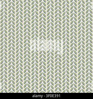Green Botanical Leaf Chevron Vector Art Stock Vector