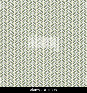 Green Botanical Leaf Chevron Vector Art Stock Vector