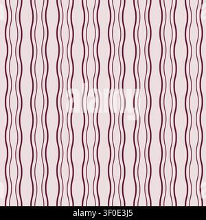 Burgundy Wavy Vertical Line Vector Art Stock Vector