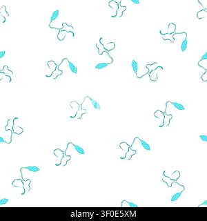 pattern disease parasite cartoon. organism transmission, protozoa helminth, nematode tapeworm disease parasite sign. seamless symbol vector illustrati Stock Vector