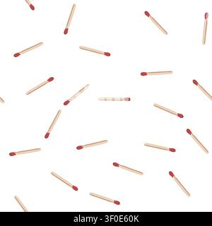 pattern stick burning match cartoon. stick fire, burnt burnout, employee burn stick burning match sign. seamless symbol vector illustration Stock Vector