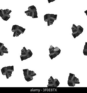 pattern energy coal ore cartoon. fossil anthracite, bituminous lignite, subbituminous combustion energy coal ore sign vector Stock Vector
