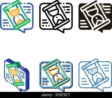 Lengthy Negotiations Icon Vector. Outline Lengthy Negotiations Sign. Isolated simplified Contour Symbol Stock Vector