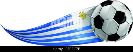 Wavy and sinuous line in the national flag of Uruguay. vector illustration Stock Vector