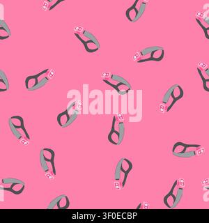 pattern man headlamp flashlight cartoon. electric bright, camp head man headlamp flashlight sign. seamless vector illustration Stock Vector
