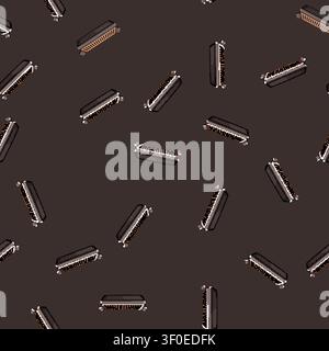 seamless pattern cooking electric grill cartoon. meal roast, appliance technology cooking electric grill sign vector Stock Vector