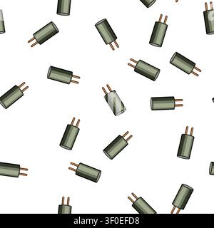 pattern jug microchip cartoon. steaming espresso, coffee milk, foam wand jug microchip sign vector Stock Vector