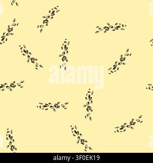 pattern oatmeal oat flakes hand drawn. bowl cereal, porridge breakfast, healthy blueberry, food s, fruit muesli oatmeal oat flakes vector sketch illus Stock Vector