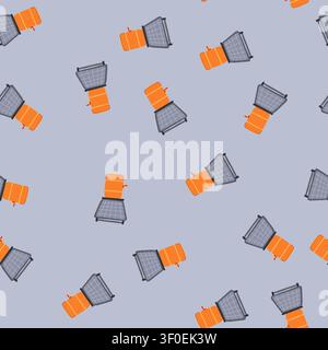 pattern thermal solar water heater cartoon. gas heat, collector roof, panel home thermal solar water heater sign. seamless vector illustration Stock Vector