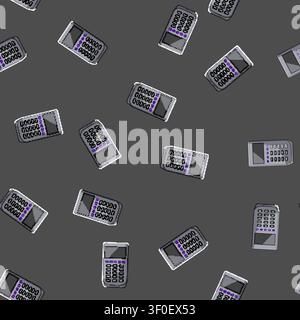 seamless pattern bank pos terminal cartoon. pay business, money payment bank pos terminal sign vector Stock Vector