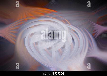Abstract Twisted Colorful 3D Shapes – Modern Fluid Background Stock Photo