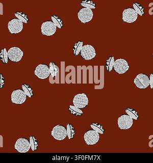 seamless pattern maker waffle iron cartoon. breakfast food, machine cooking maker waffle iron sign vector Stock Vector