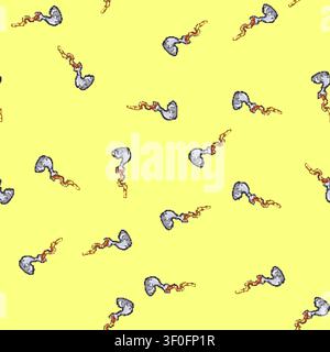 seamless pattern ship rocket launch smoke cartoon. take space, stastronaut stream, spaceship contrail ship rocket launch smoke sign vector Stock Vector