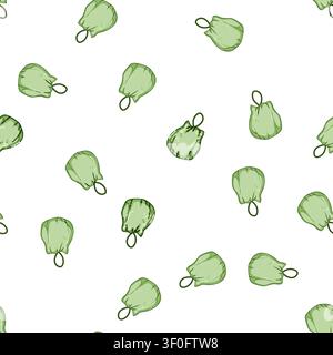 pattern plantbased compostable trash bag cartoon. renewable earthfriendly, disposable degradable, plasticfree zero plantbased compostable trash bag si Stock Vector