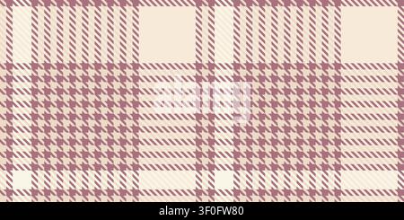 Muted mauve plaid on cream background with houndstooth detail and bold squares Stock Vector