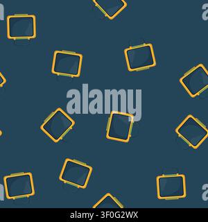 seamless pattern food lunch box color icon vector. food lunch box sign. isolated symbol illustration Stock Vector