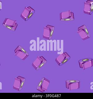 seamless pattern torn duct tape cartoon. torn duct tape sign vector Stock Vector