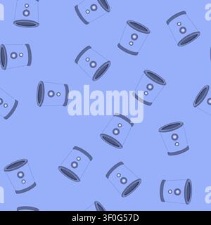 pattern hot fryer cooking cartoon. heat kitchenware, air air, electric meal hot fryer cooking sign. seamless vector illustration Stock Vector