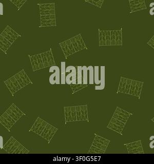 pattern green decorative iron gate illustration featuring an elegant arched pattern, symbolizing security, privacy, and entrance for architectural des Stock Vector