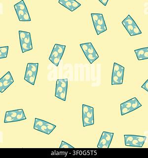 pattern rag bath mat cartoon. persian room, floor rug, interior tub rag bath mat sign. seamless vector illustration Stock Vector