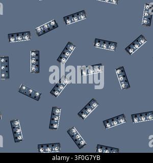 seamless pattern electonic headphone amp cartoon. electonic headphone amp sign vector Stock Vector
