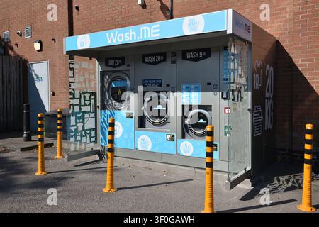 Wash Me Laundry Machines for hire Stock Photo