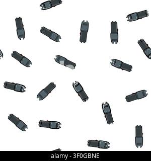 pattern weapon taser gun cartoon. rifle electroshock, army machine, pistol sniper weapon taser gun sign vector Stock Vector