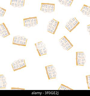 pattern reading braille textbook cartoon. blindness inclusion, embossing transcription, dot system reading braille textbook sign. seamless symbol vect Stock Vector