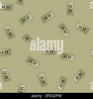 seamless pattern multifunction travel alarm clock cartoon. led display, foldable mini, reliable adjustable multifunction travel alarm clock sign vecto Stock Vector