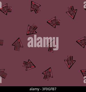 seamless pattern frame lava game button cartoon. ice player, bit texture, fantasy 8 frame lava game button sign vector Stock Vector