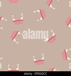 pattern mockup tent garden cartoon. canopy marquee, outdoor up, pop stand mockup tent garden sign. seamless vector illustration Stock Vector