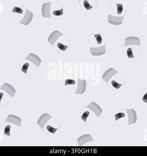 pattern video ip camera cartoon. cctv privacy, system technology, control cam video ip camera sign. seamless vector illustration Stock Vector