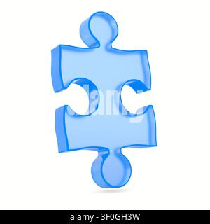puzzle on white background. Isolated 3D illustration Stock Photo
