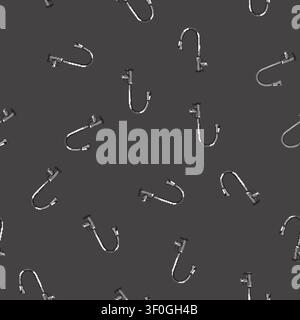 seamless pattern sink kitchen faucet cartoon. sink kitchen faucet sign vector Stock Vector