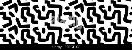 Vintage monochrome coral seamless background. Abstract organic shapes with fluid lines or wavy worms. Matisse inspired bw algae forms. Repeat pattern Stock Vector