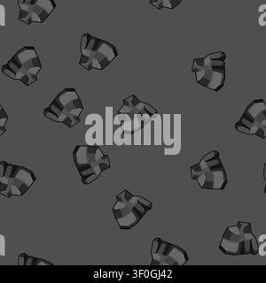 seamless pattern carbon coal ore cartoon. energy fossil, anthracite bituminous, lignite subbituminous carbon coal ore sign vector Stock Vector